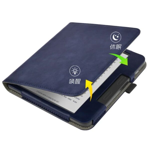 Leather Cover with Hand Strap Stand Card Slot for Kobo libra - Image 2